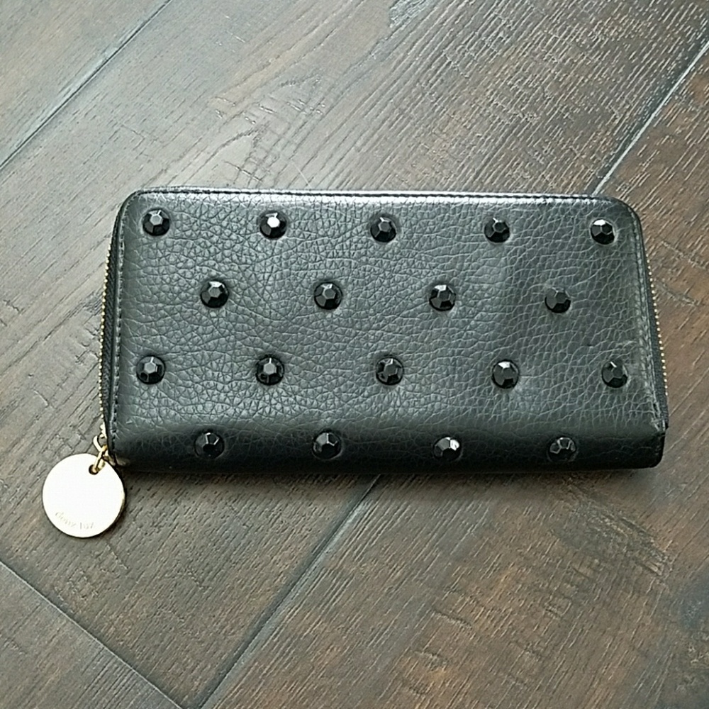 Deux lux black embellished wallet